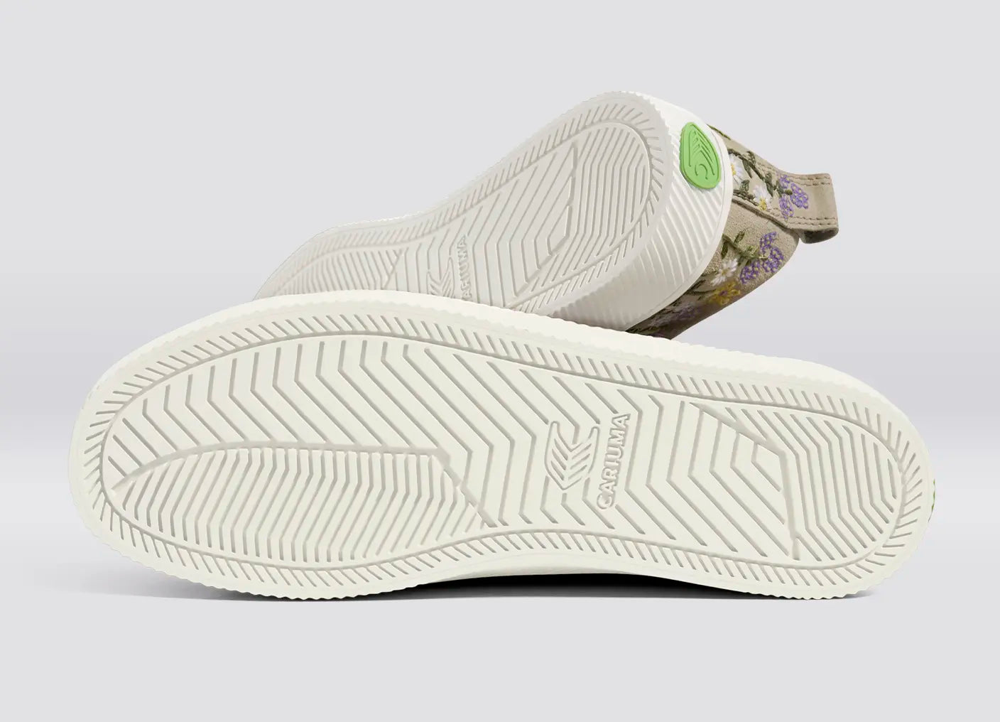 OCA Low Sand Embroidered Flowers Suede Sneaker