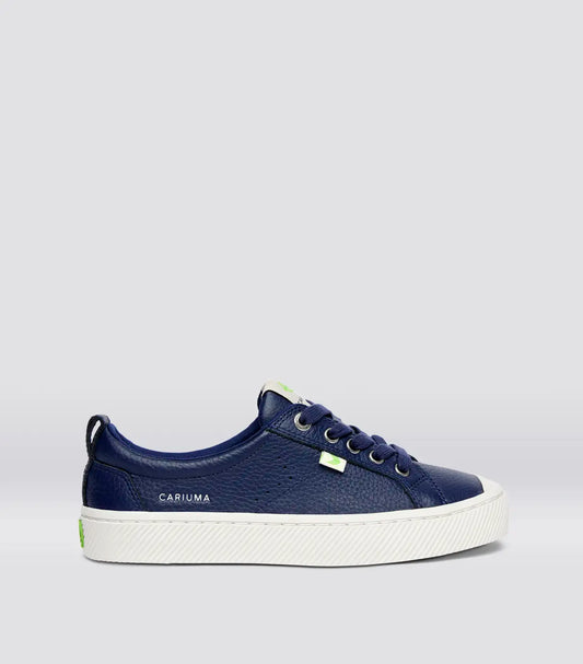 OCA Low Marine Blue Premium Leather Sneaker
