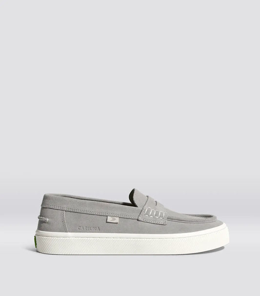 CAJU Light Grey Suede Loafer