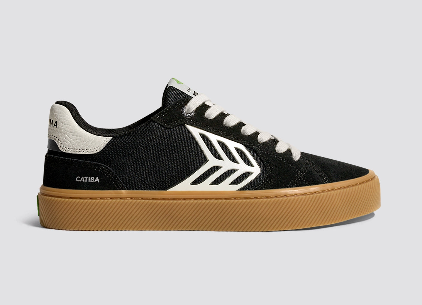 CATIBA PRO 2.0 Gum Black Suede and Ivory Logo Sneaker