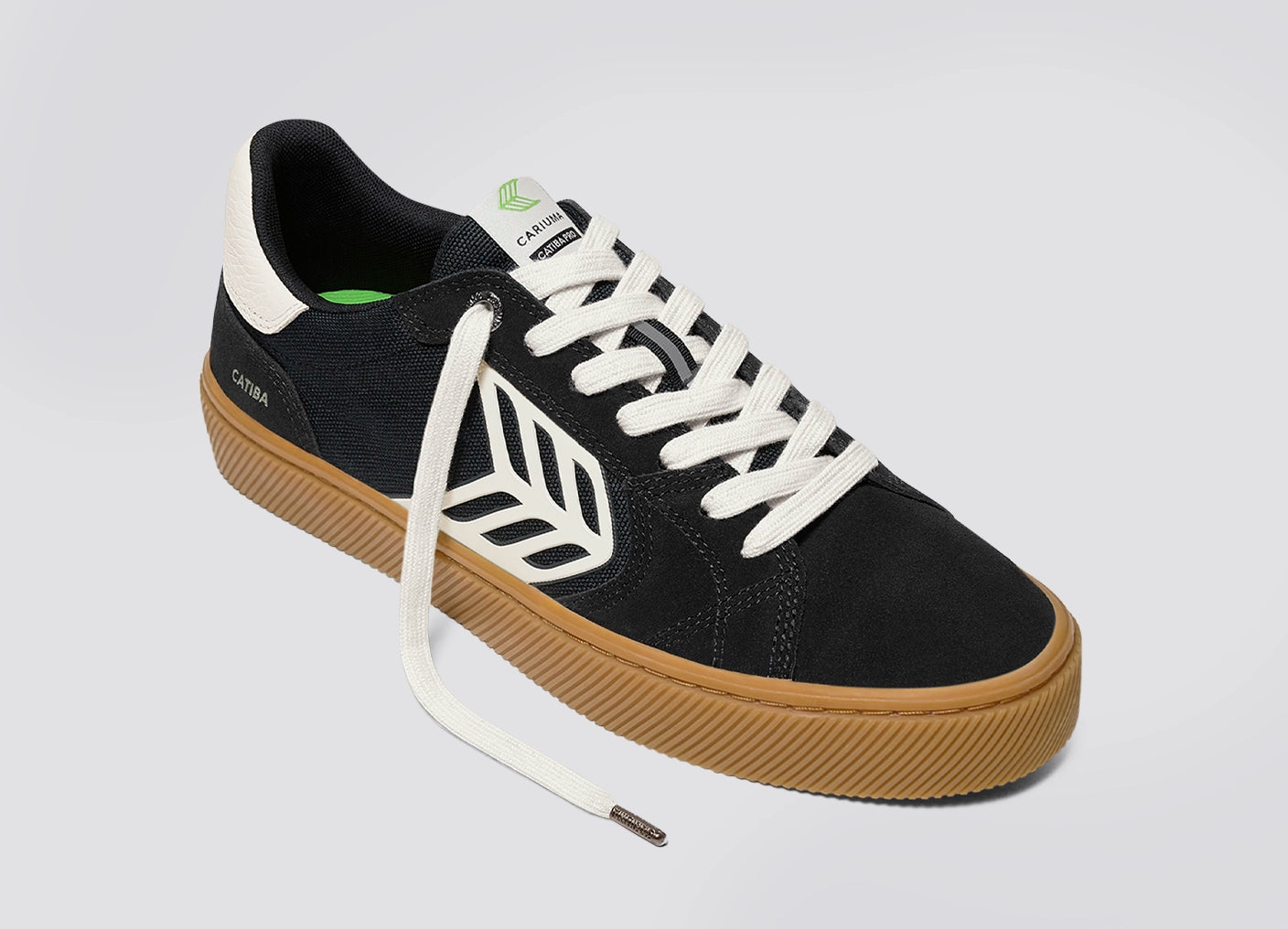CATIBA PRO 2.0 Gum Black Suede and Ivory Logo Sneaker