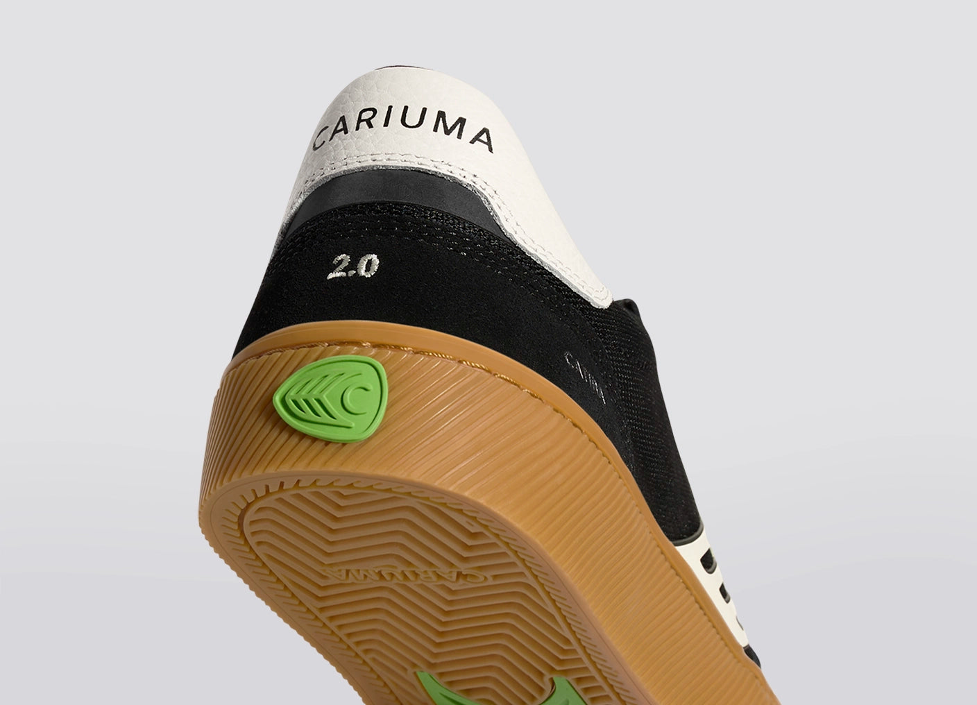 CATIBA PRO 2.0 Gum Black Suede and Ivory Logo Sneaker