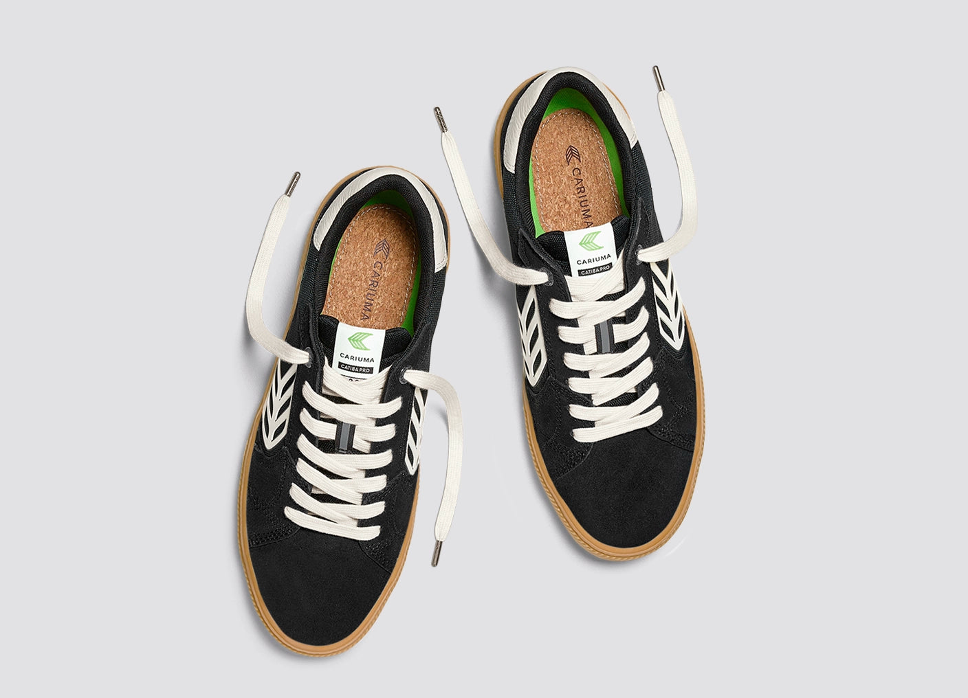 CATIBA PRO 2.0 Gum Black Suede and Ivory Logo Sneaker