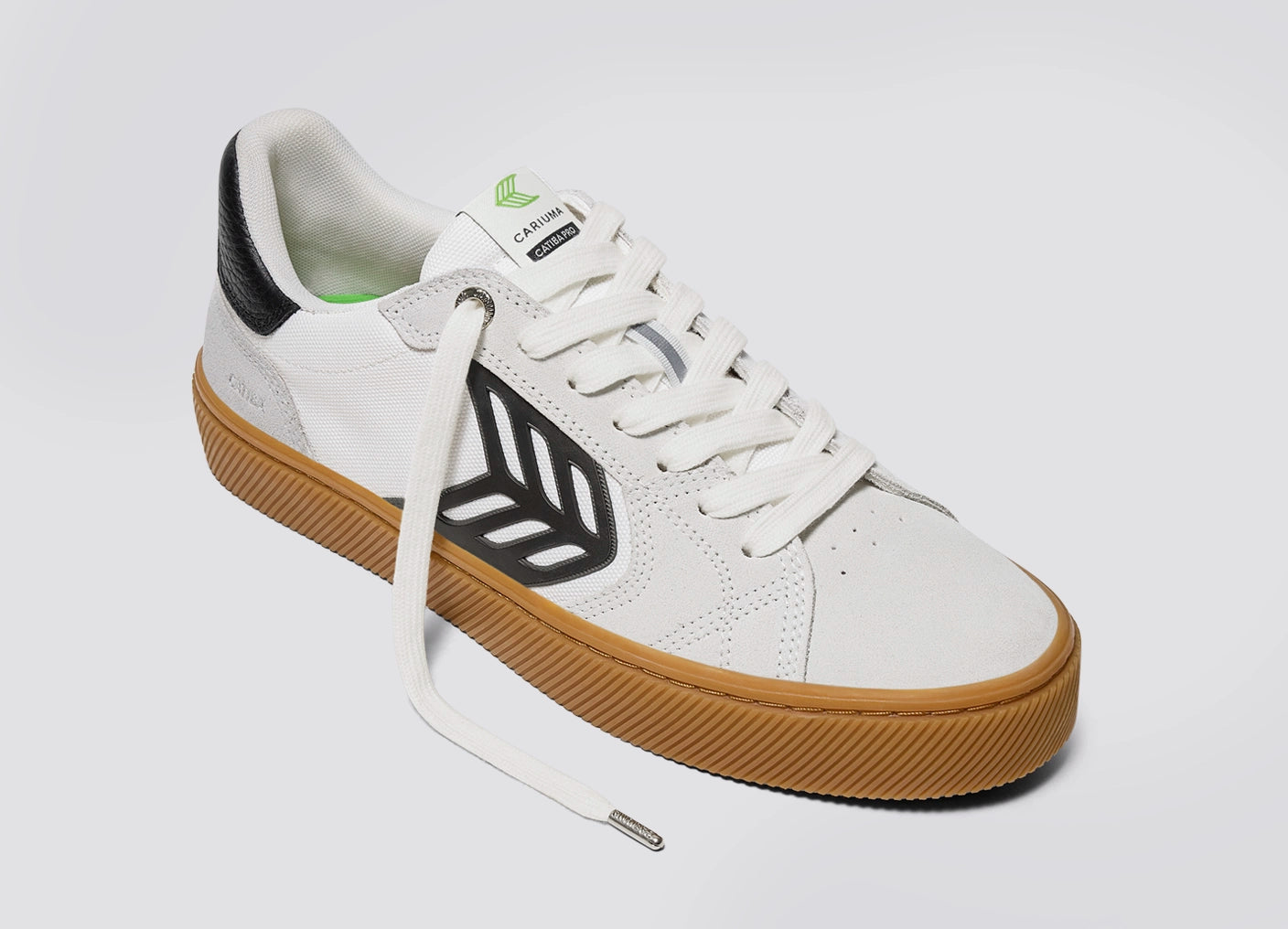 CATIBA PRO 2.0 Gum Off-White Smoke Suede and Black Logo Sneaker