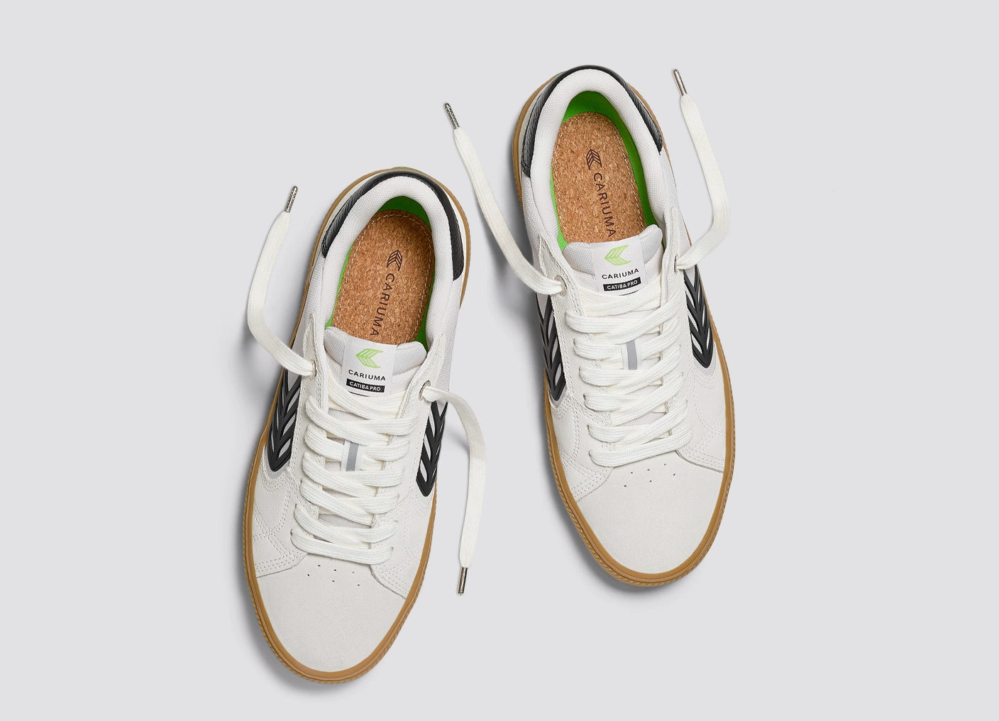 CATIBA PRO 2.0 Gum Off-White Smoke Suede and Black Logo Sneaker