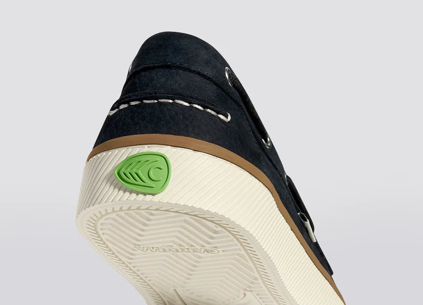 Maré Navy Nubuck Boat Shoe
