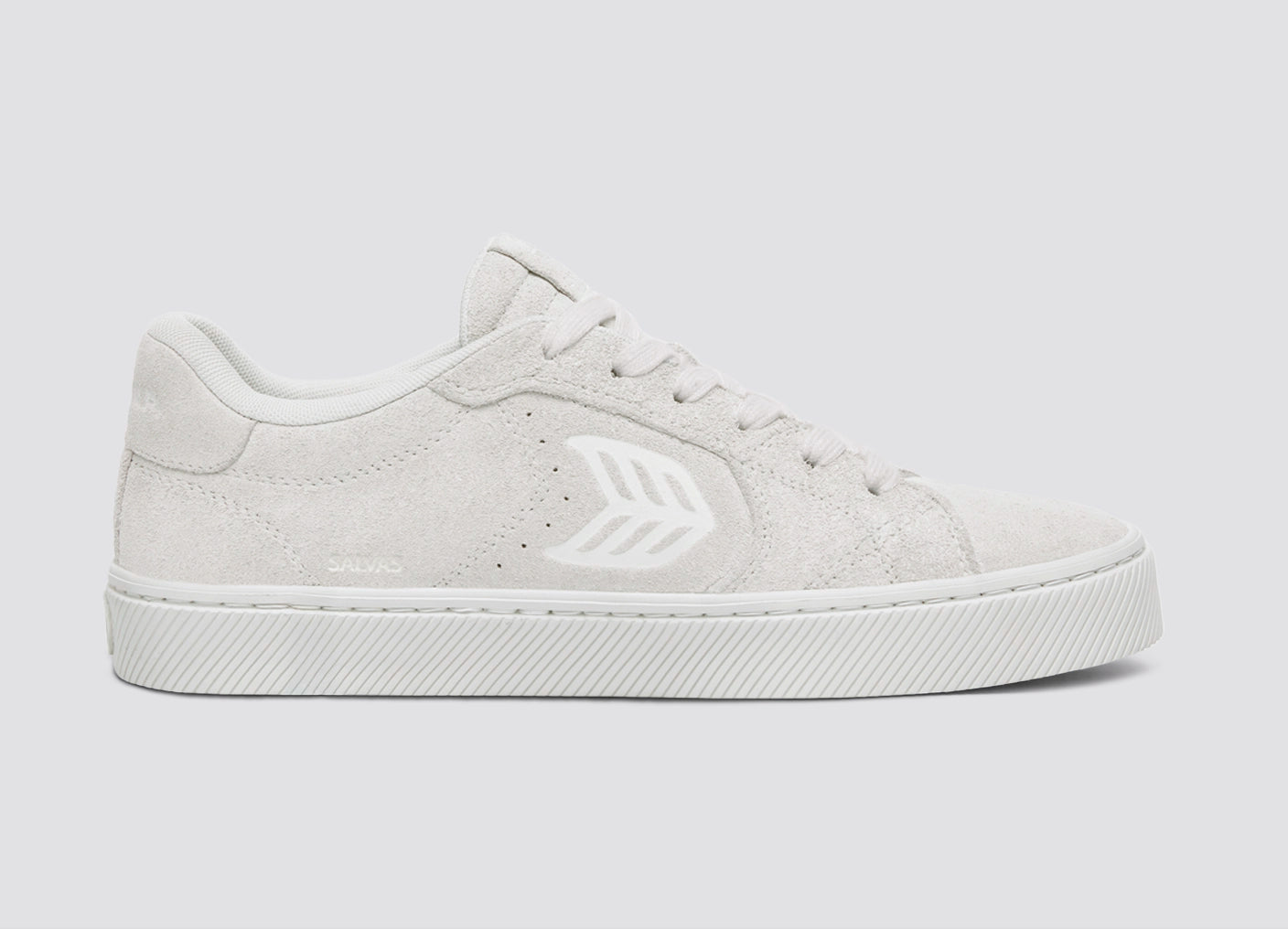 SALVAS All Smoke White Suede Sneaker