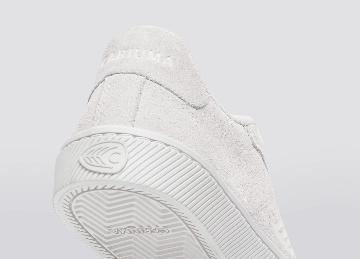 SALVAS All Smoke White Suede Sneaker