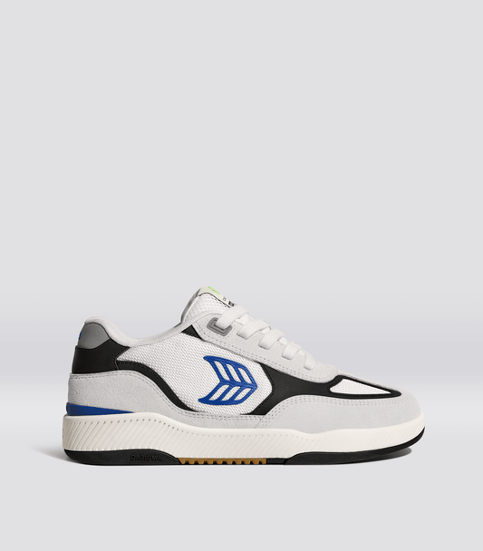 Skategoat C25 PRO Smoke White Suede Off-White Mesh Blue Logo Black Sneaker