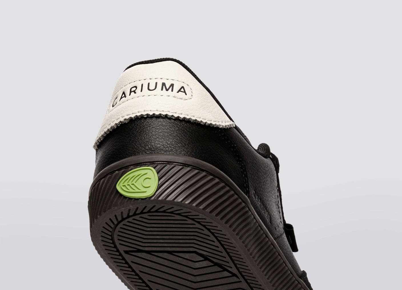 TOCA Teak Black Diamond Leather Off-White Accents Sneaker