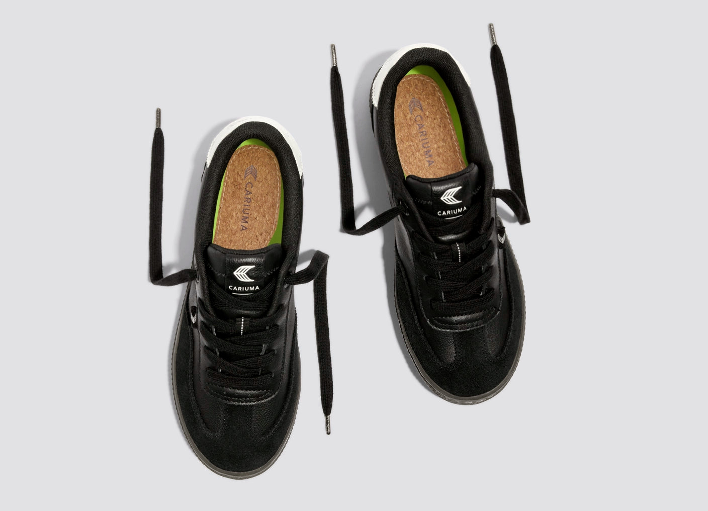 TOCA Teak Black Diamond Leather Off-White Accents Sneaker