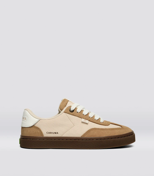 TOCA Teak Light Cream Nylon Latte Suede Sneaker
