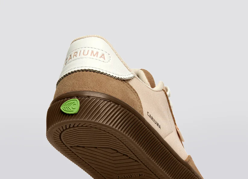 TOCA Teak Light Cream Nylon Latte Suede Sneaker