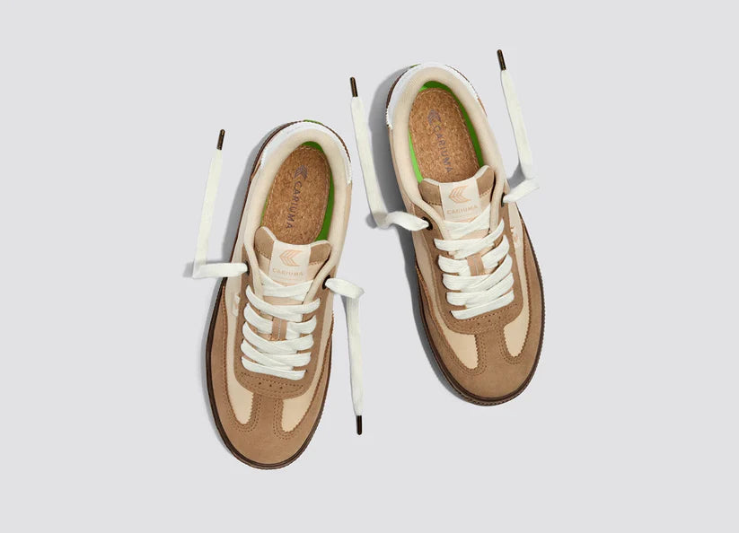 TOCA Teak Light Cream Nylon Latte Suede Sneaker
