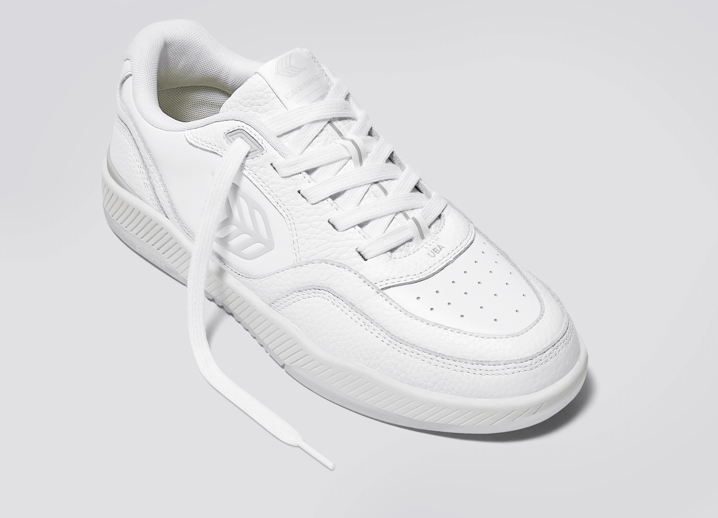 UBA White Leather Ice Logo Sneaker