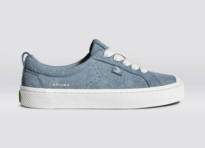 OCA Low Mountain Spring Blue Hairy Suede Sneaker