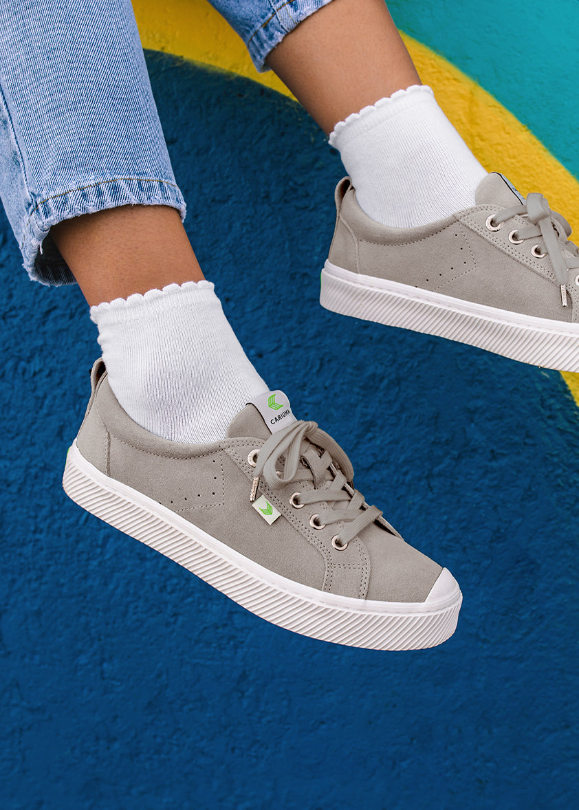 OCA Low Cloud Grey Suede Sneaker