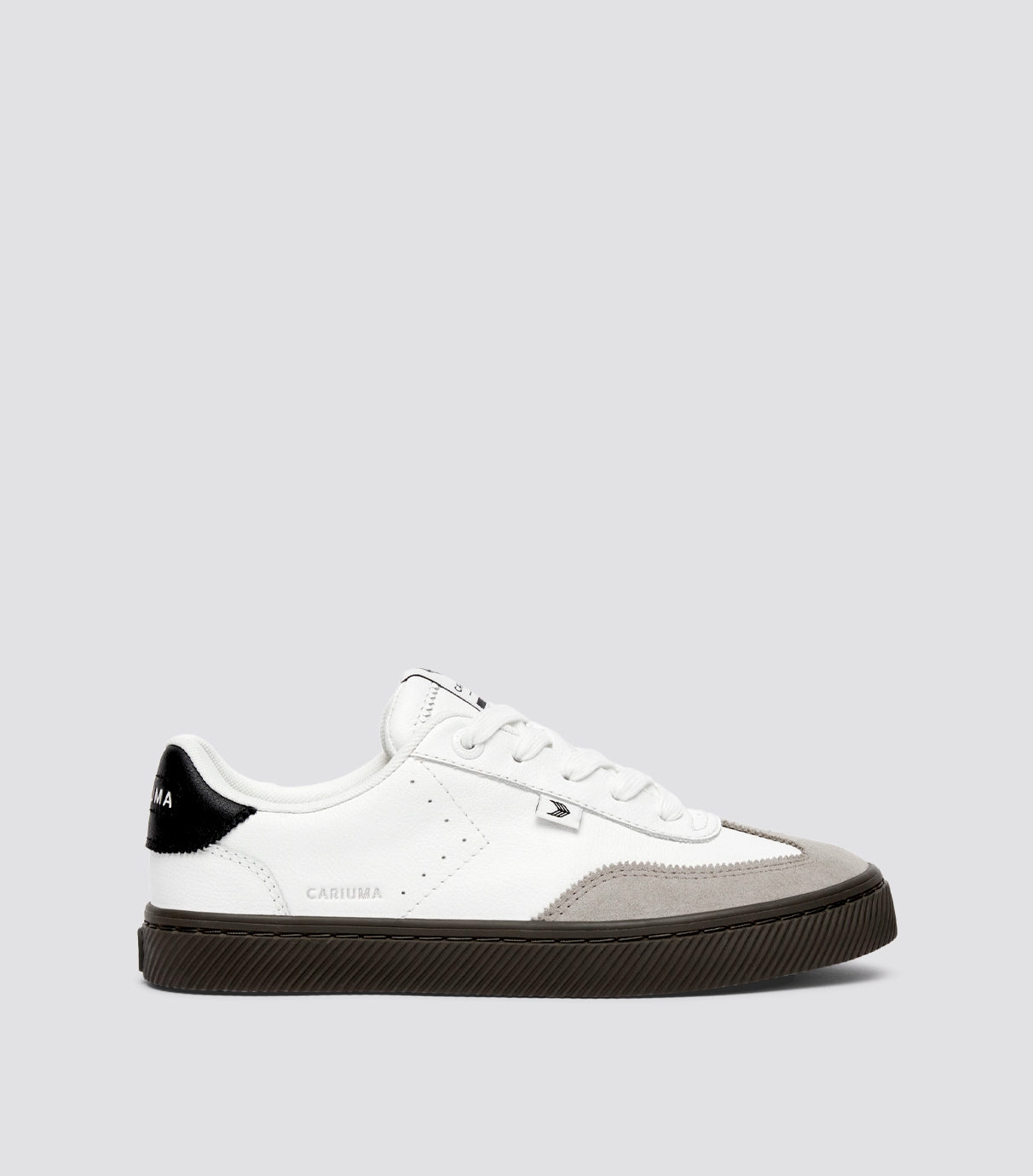 TOCA White Diamond Leather Cloud Grey Suede Sneaker