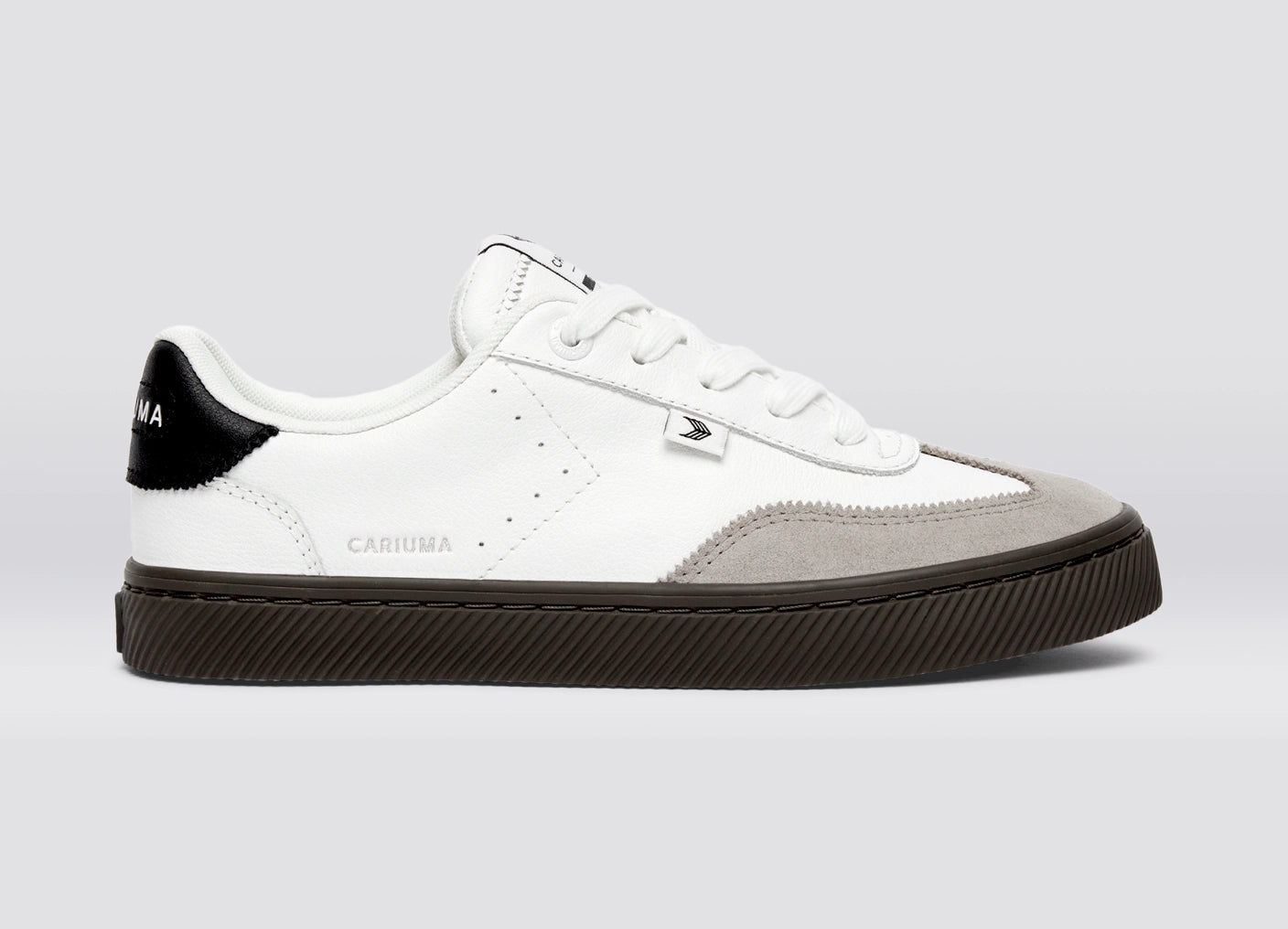 TOCA White Diamond Leather Cloud Grey Suede Sneaker