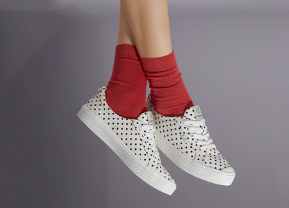 OCA Low Watermelon Canvas White Polka Dots Sneaker