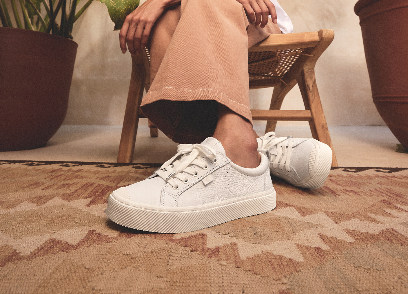OCA Low Gum Sienna Brown Premium Leather Sneaker