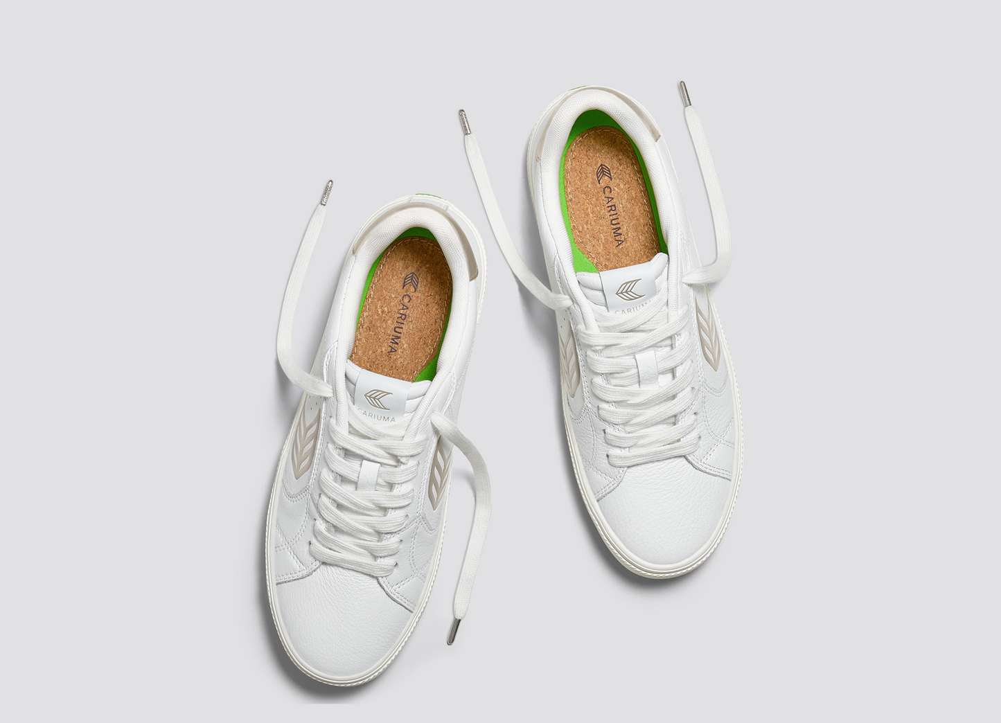 SALVAS White Premium Leather Gold Logo Sneaker