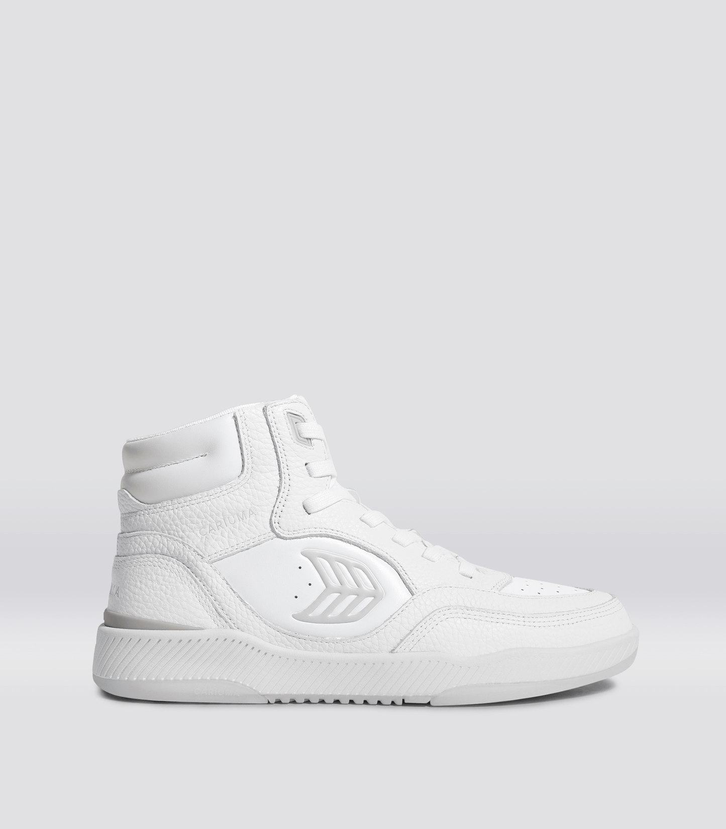 UBA High White Premium Leather Ice Logo Sneaker