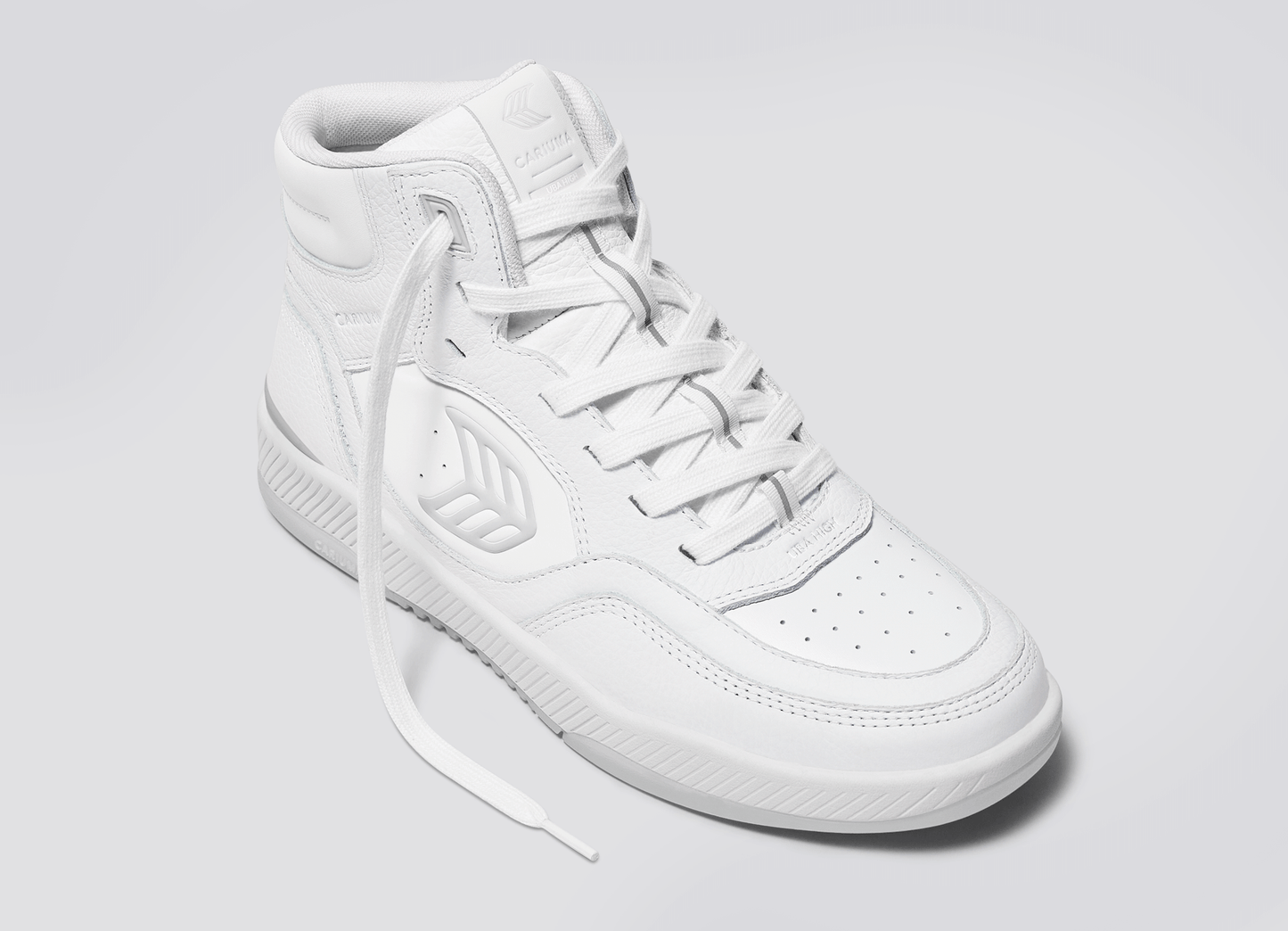 UBA High White Premium Leather Ice Logo Sneaker