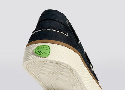 Maré Navy Nubuck Boat Shoe