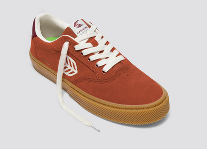 NAIOCA Gum Picante Suede Off-White Logo Ruby Wine Sneaker