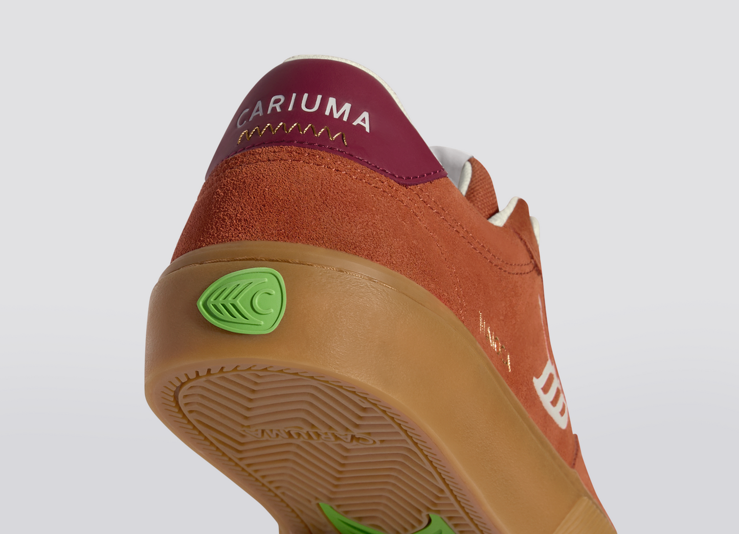 NAIOCA Gum Picante Suede Off-White Logo Ruby Wine Sneaker