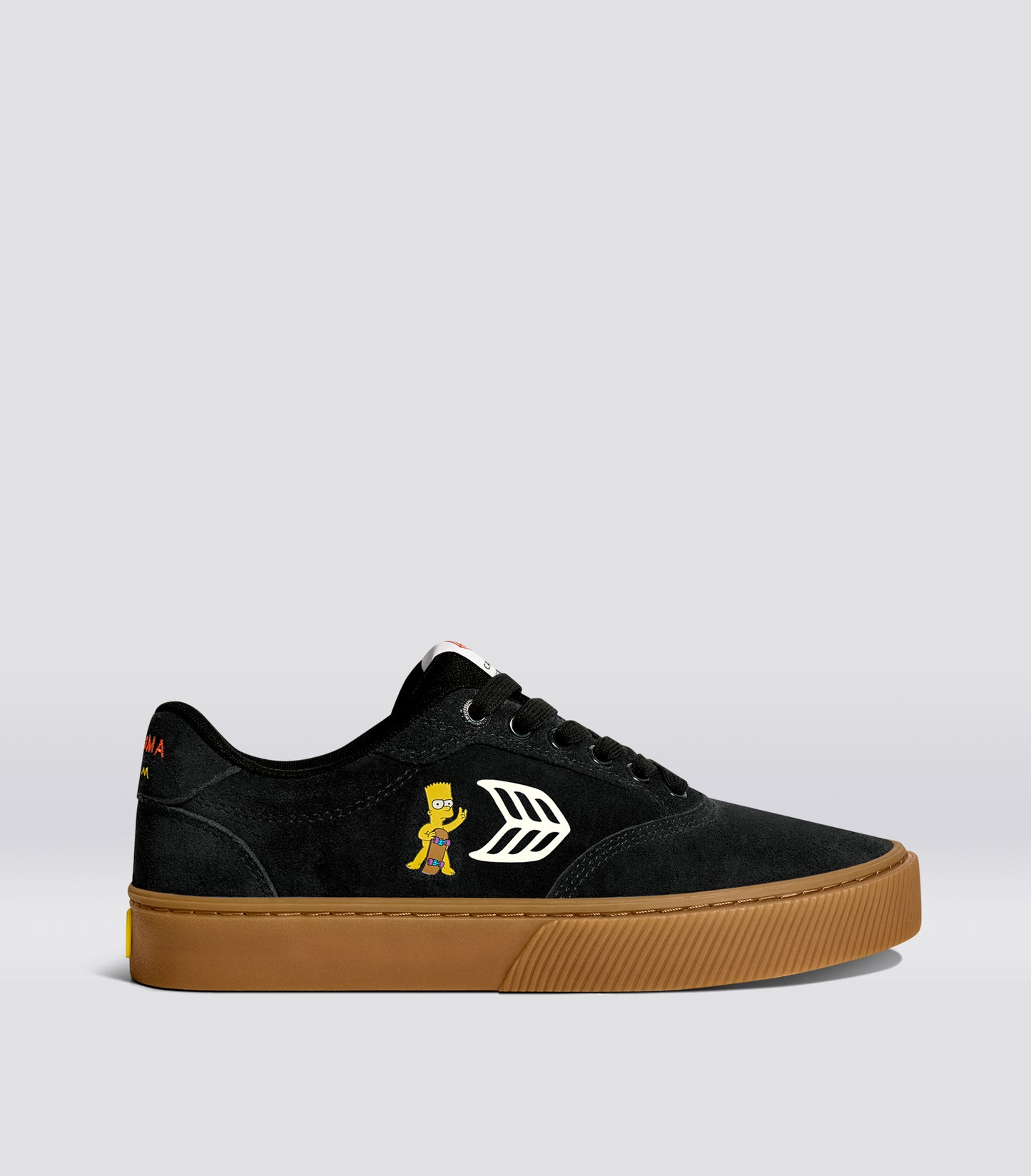 Simpsons NAIOCA Black Suede Bart Skateboard Sneaker