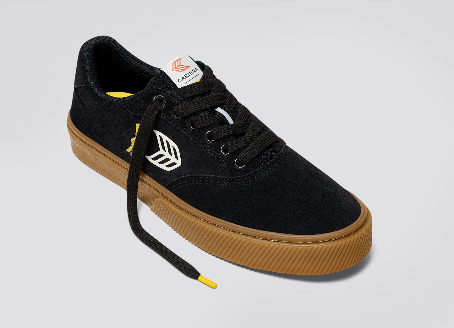 Simpsons NAIOCA Black Suede Bart Skateboard Sneaker