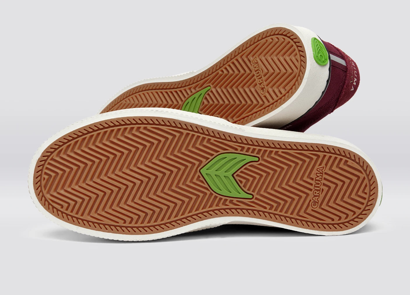 NAIOCA PRO Cabernet Suede and Canvas Ivory Logo Sneaker