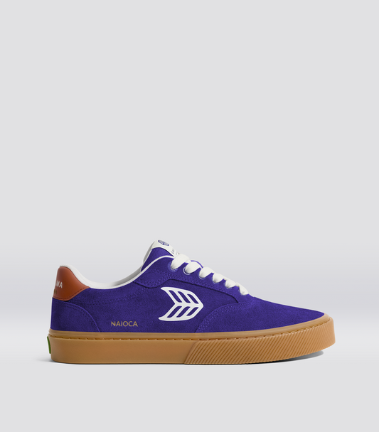 NAIOCA Gum Liberty Purple Suede Off-White Logo Orange Sneaker