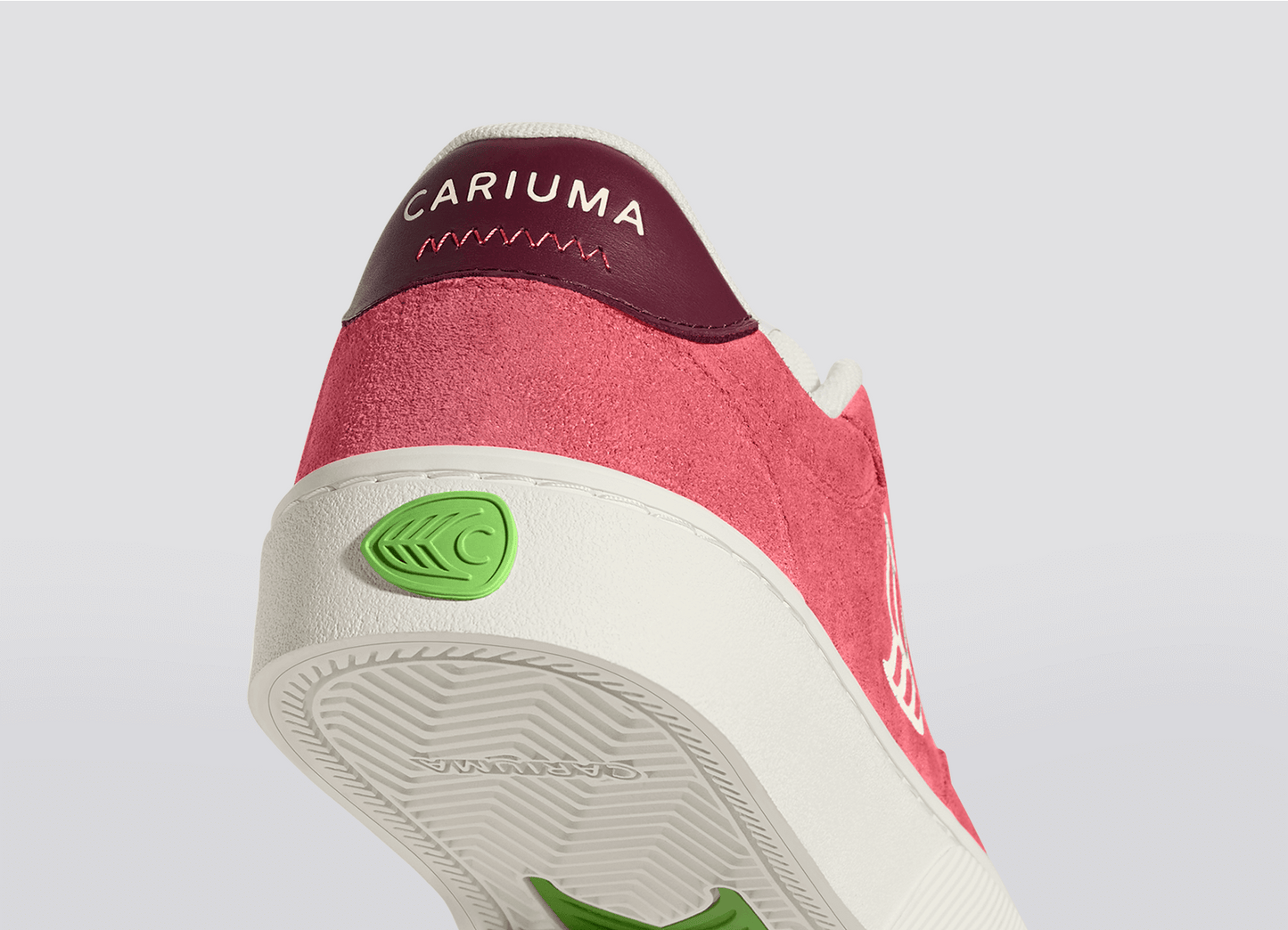 NAIOCA Watermelon Suede Ivory Logo Ruby Wine Sneaker