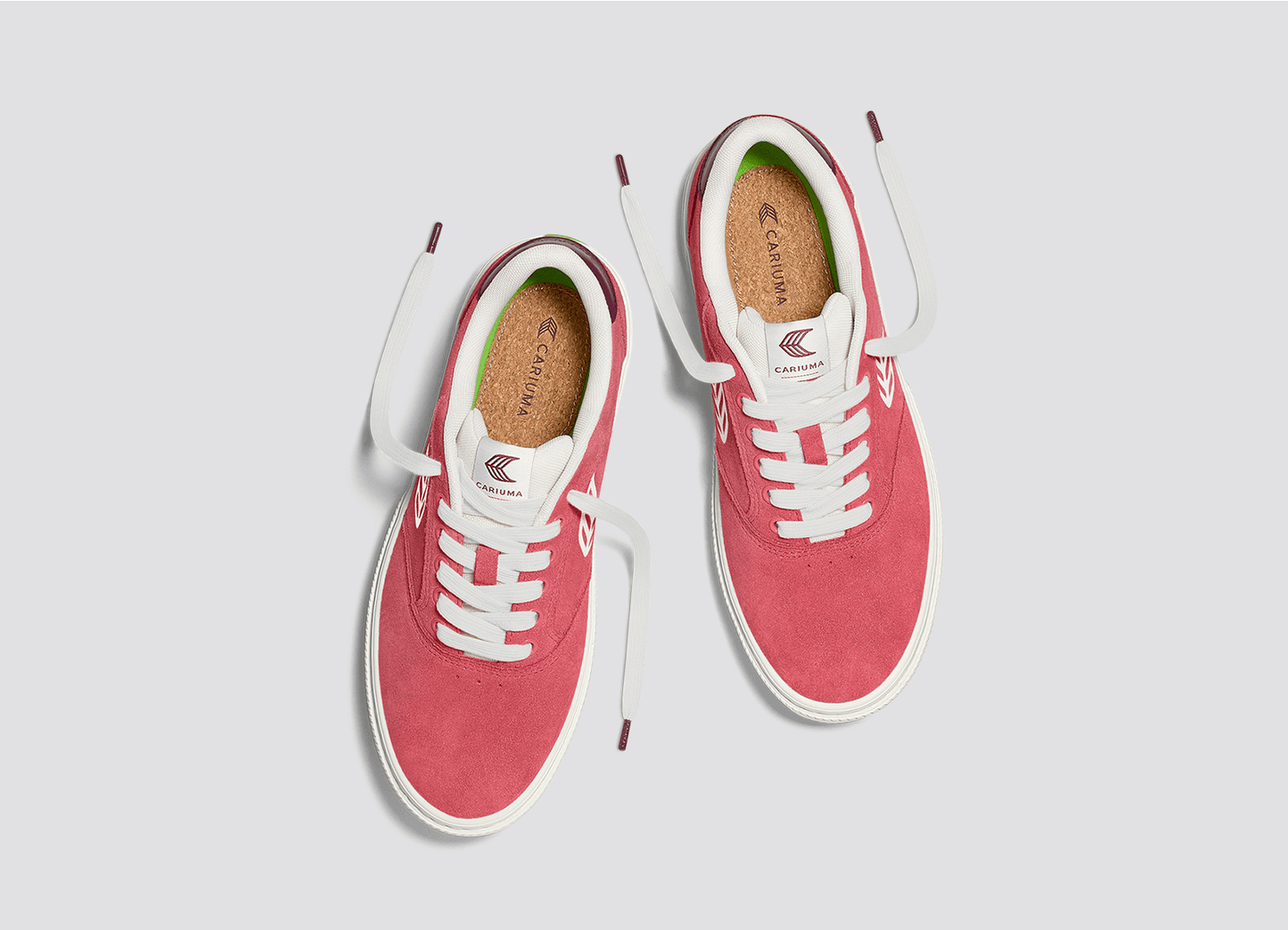 NAIOCA Watermelon Suede Ivory Logo Ruby Wine Sneaker