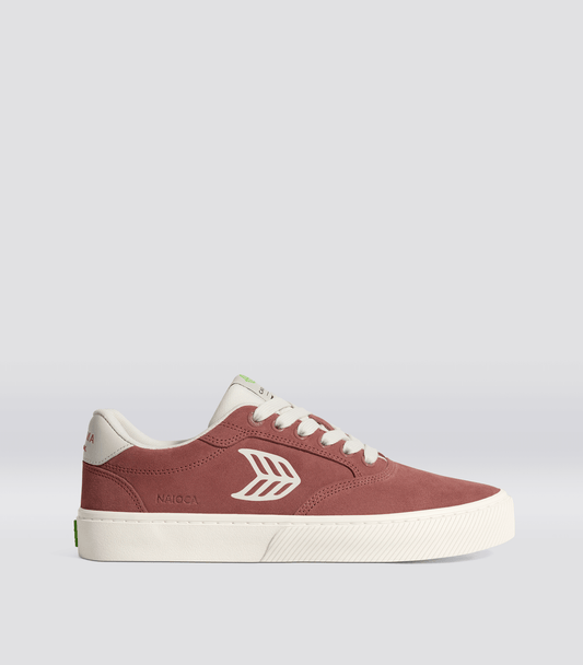 NAIOCA Withered Rose Suede Ivory Logo Sneaker