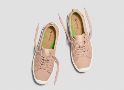 OCA Low Beige Premium Leather Sneaker