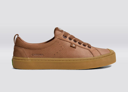 OCA Low Gum Sienna Brown Premium Leather Sneaker