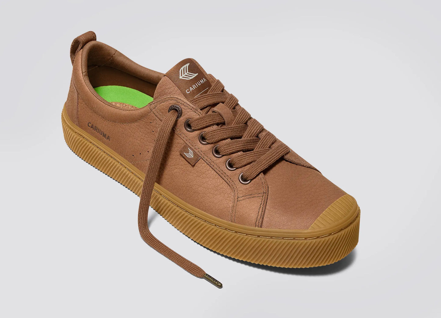 OCA Low Gum Sienna Brown Premium Leather Sneaker