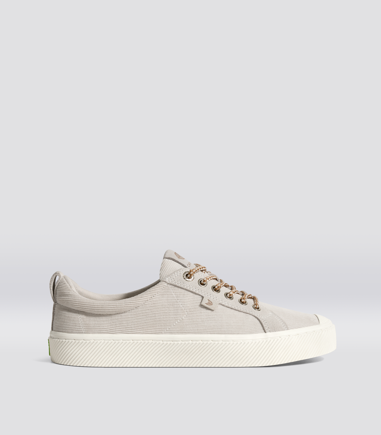 OCA Low Vintage White Corduroy and Suede Sneaker