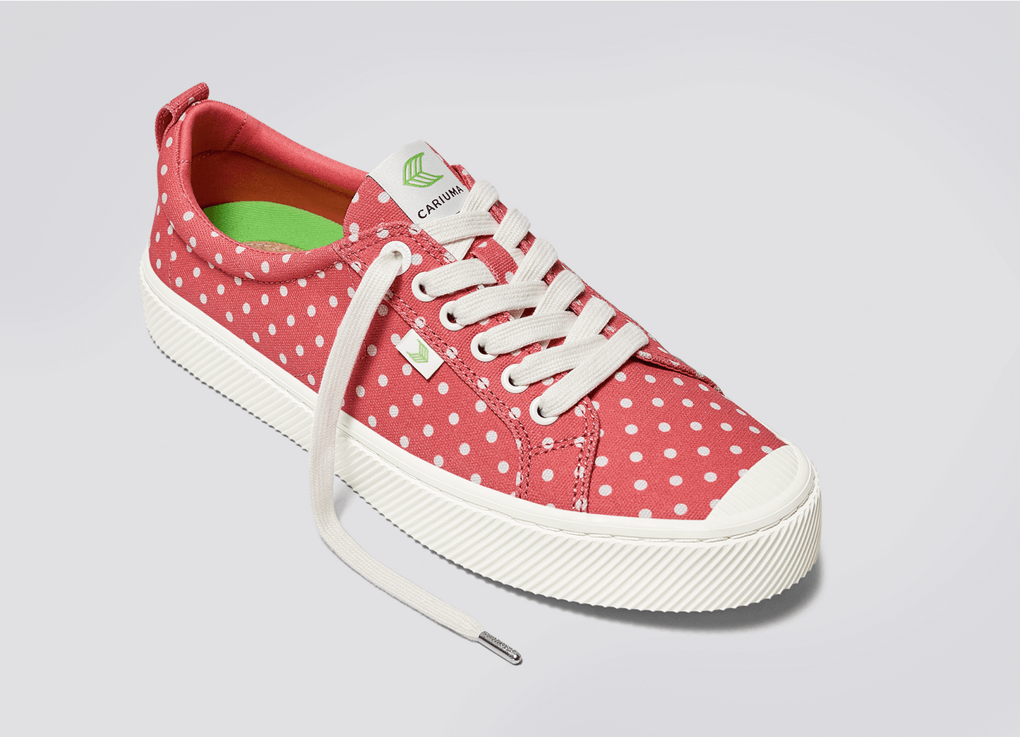 OCA Low Watermelon Canvas White Polka Dots Sneaker