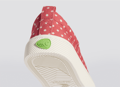 OCA Low Watermelon Canvas White Polka Dots Sneaker