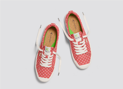 OCA Low Watermelon Canvas White Polka Dots Sneaker