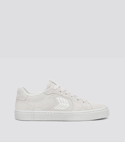 SALVAS All Smoke White Suede Sneaker