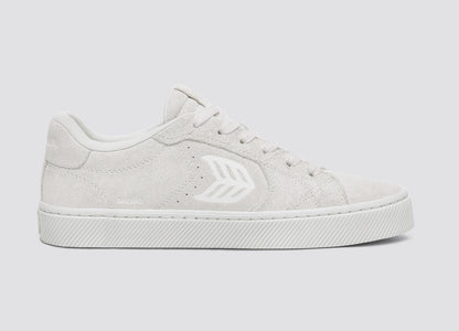 SALVAS All Smoke White Suede Sneaker