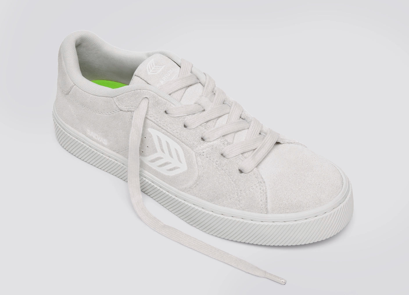 SALVAS All Smoke White Suede Sneaker