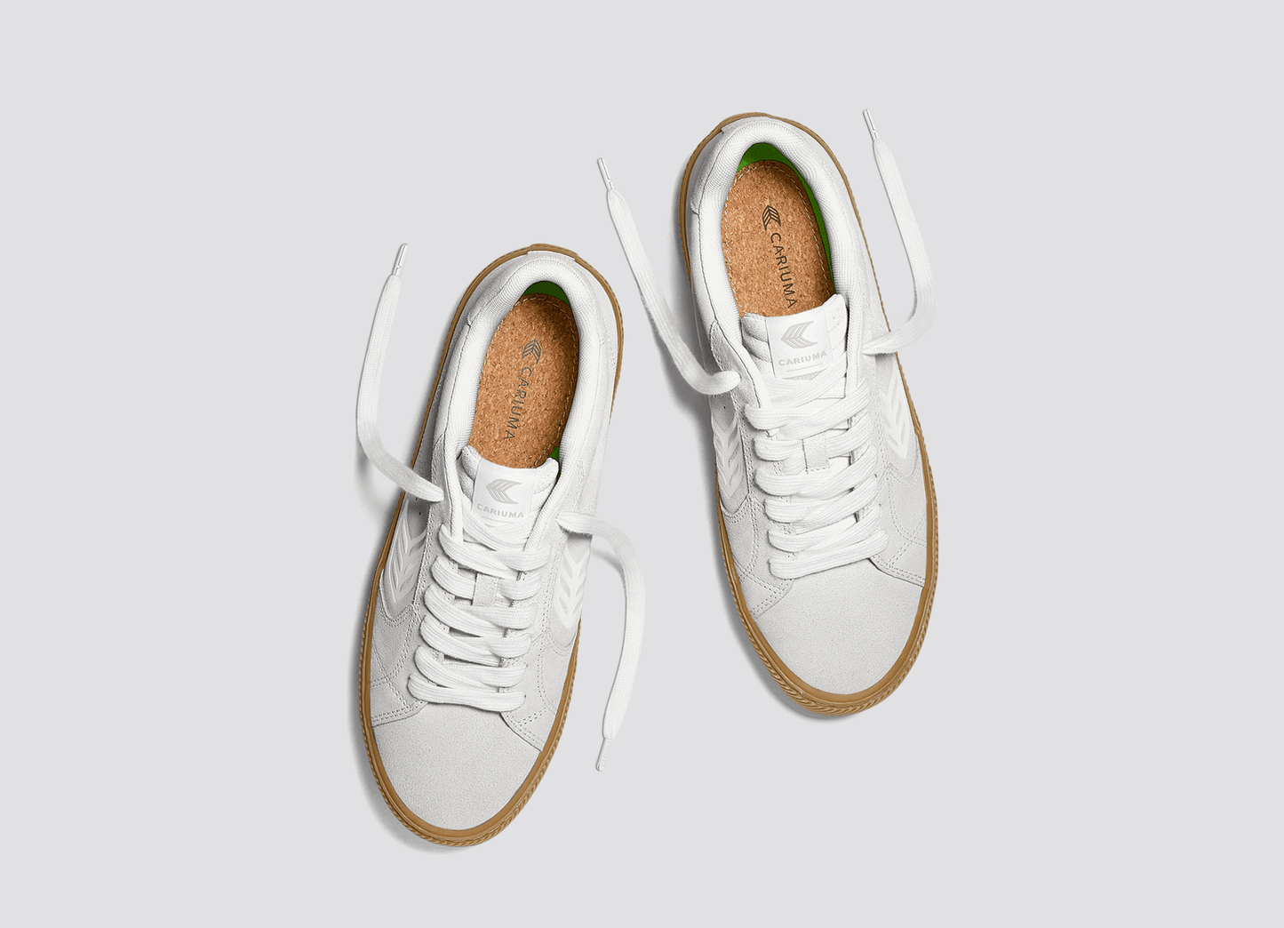 SALVAS Gum Smoke White Suede Off-White Logo Sneaker