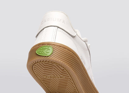 SALVAS Smooth Leather Warm White Logo Gum
